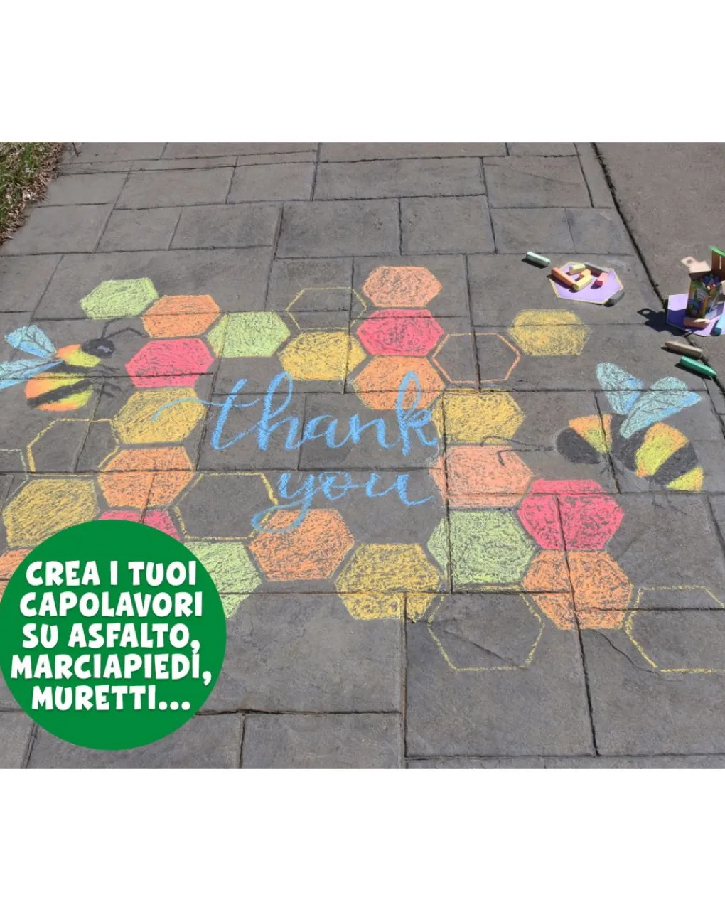 Crayola Giochi Creativi-16 Gessi Per Esterno Lavabili 51-4008 -