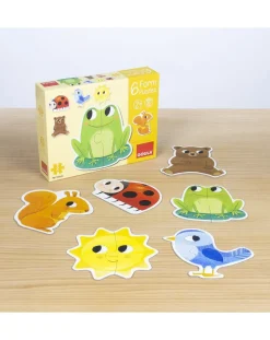 Goula Puzzle Per Bambini-6 Puzzle Form -