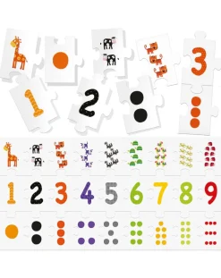 Headu Giochi Didattici-123 Puzzle New. Numeri E Quantita In Sequenza! 3/6 Anni -