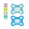 Mam Succhietti-2 Pz Succhietti Comfort 0-2M Silicone Azzurro