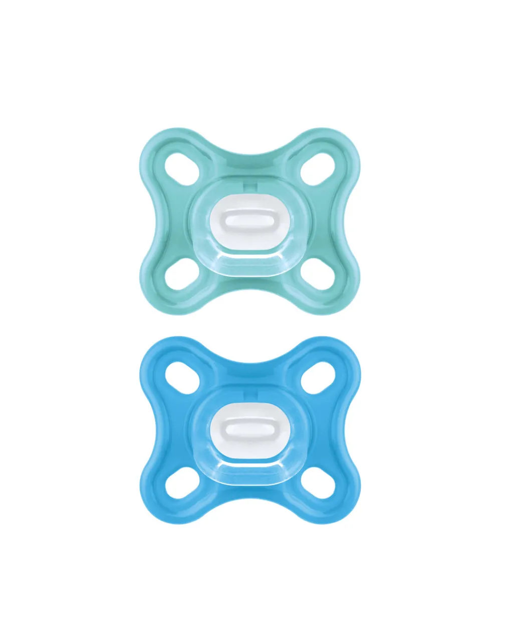 Mam Succhietti-2 Pz Succhietti Comfort 0-2M Silicone Azzurro