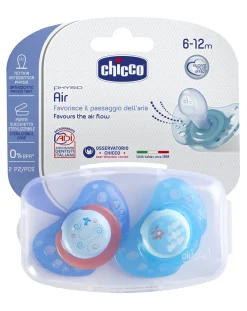 Chicco Succhietti-2 Succhietti Air Silicone 0-6M Azzurro