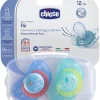 Chicco Succhietti-2 Succhietti Air Silicone 12M+ Azzurro/Verde