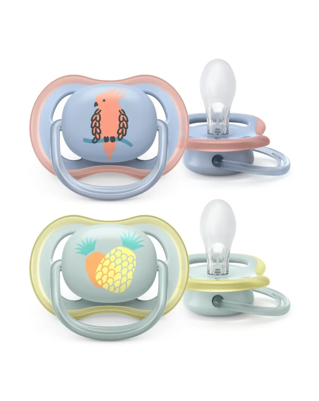 Philips Avent Succhietti-2 Succhietti Ultra Air 0-6M Ananas/Pappagallo -