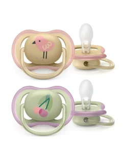 Philips Avent Succhietti-2 Succhietti Ultra Air 0-6M Ciliegia/Uccellino -