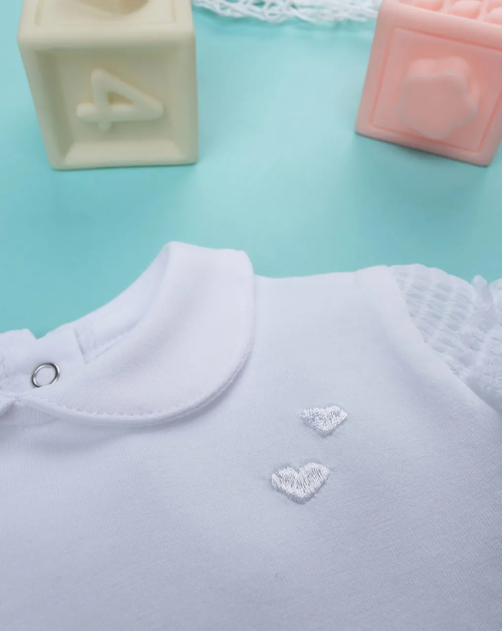 Prenatal Abiti Completi E Tutine-Abito Bimba Bianco Con Pizzo