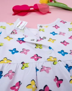 Prenatal Vestiti E Completi-Abito Bimba Fantasia Allover Fiori Colorati