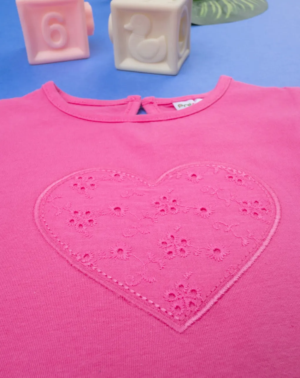 Prenatal Vestiti E Completi-Abito Bimba Fucsia Jersey E Sangallo
