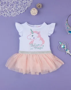 Prenatal Vestiti E Completi-Abito Bimba In Jersey Gonna Di Tulle