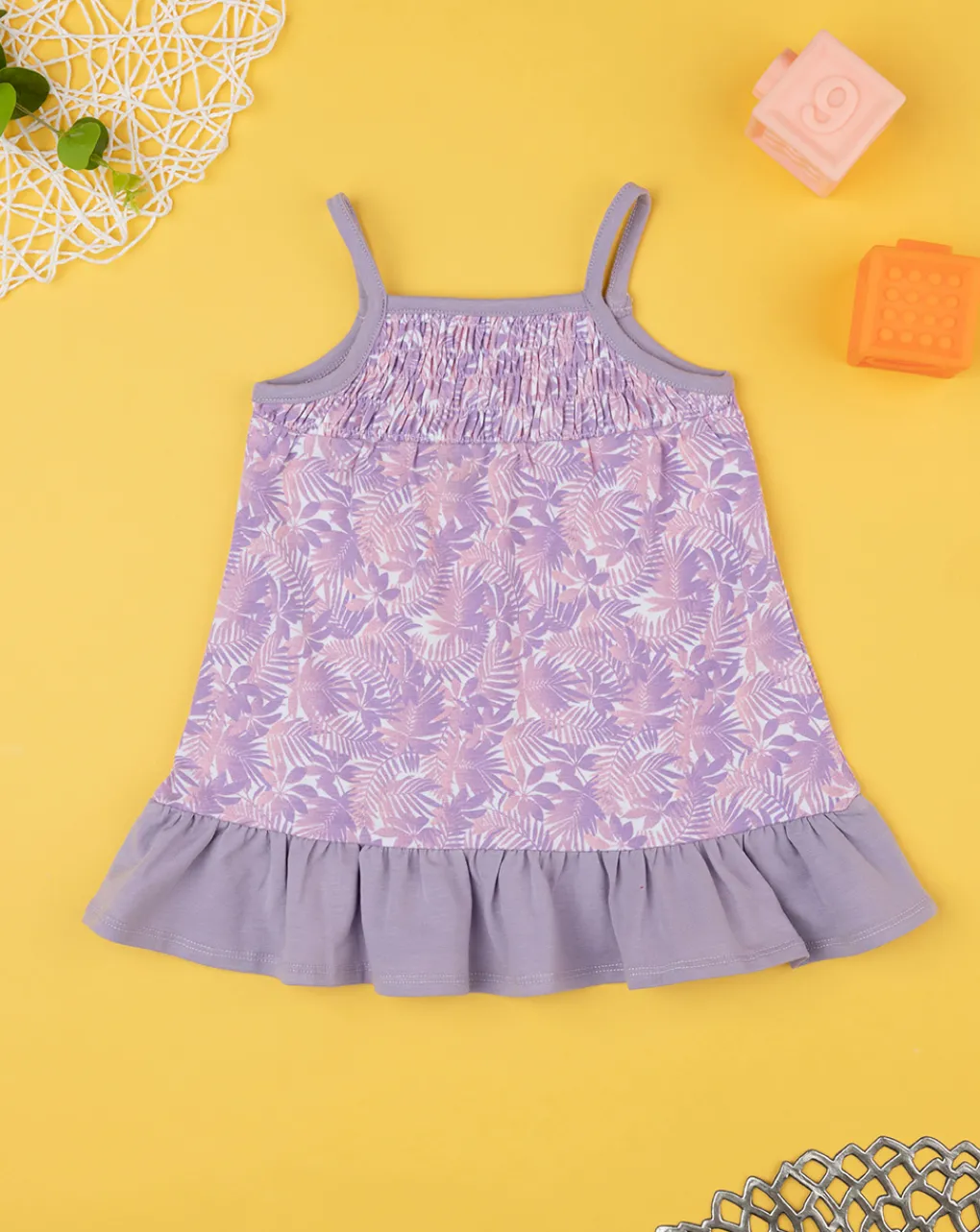 Prenatal Vestiti E Completi-Abito Bimba Jersey Viola Allover Mini Me