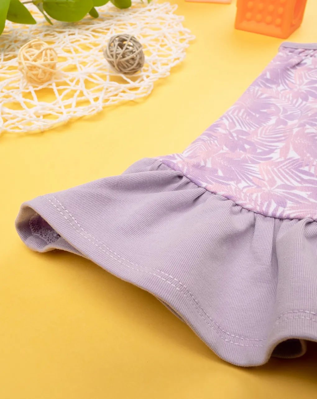 Prenatal Vestiti E Completi-Abito Bimba Jersey Viola Allover Mini Me