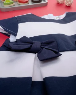 Prenatal Vestiti E Completi-Abito Bimba Rigato Blu