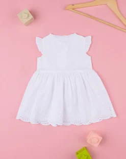 Prenatal Vestiti E Completi-Abito Bimba Sangallo Bianco