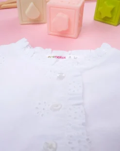 Prenatal Vestiti E Completi-Abito Bimba Sangallo Bianco