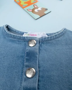 Prenatal Vestiti E Completi-Abito Bimba Tencel E Sangallo