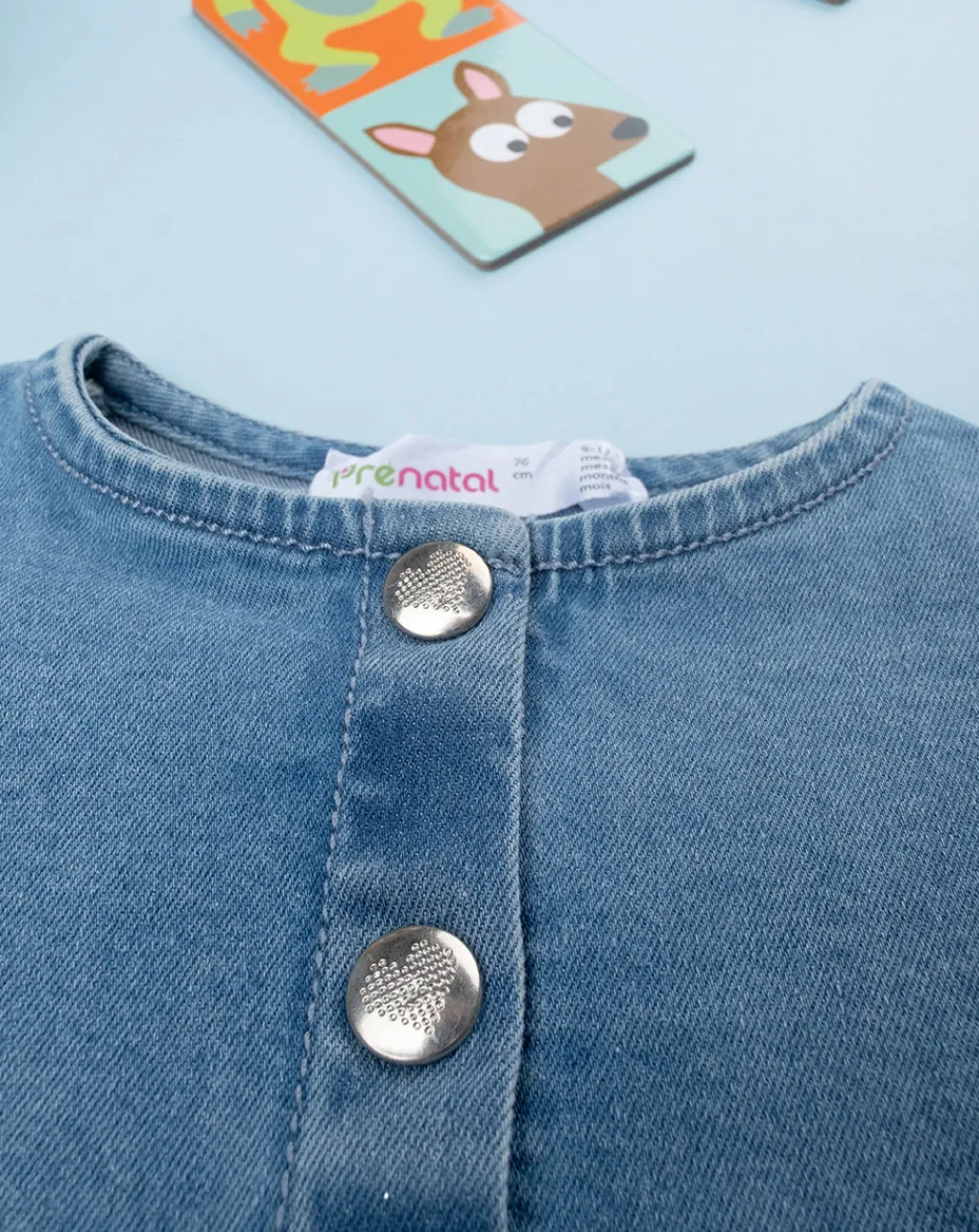 Prenatal Vestiti E Completi-Abito Bimba Tencel E Sangallo