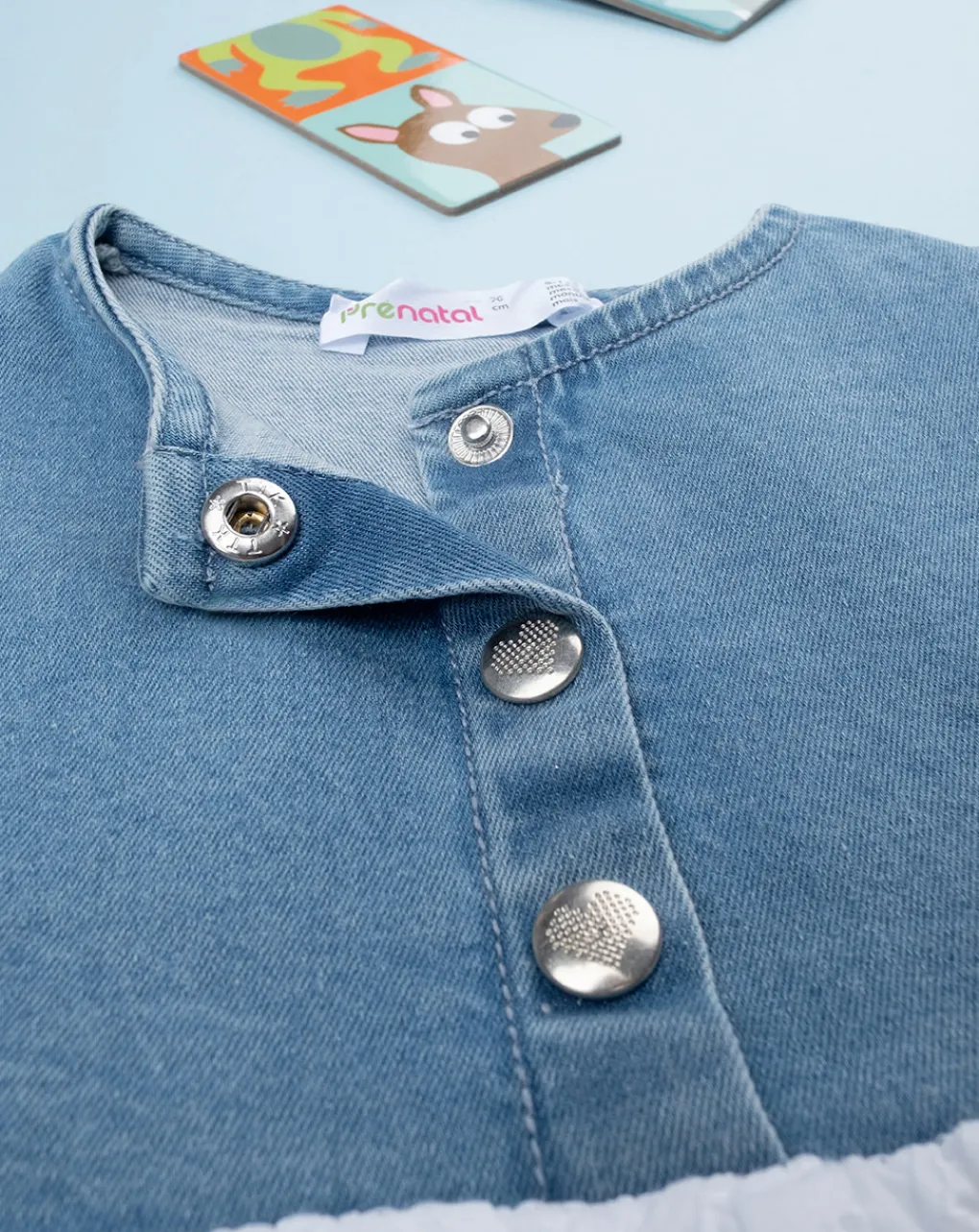 Prenatal Vestiti E Completi-Abito Bimba Tencel E Sangallo