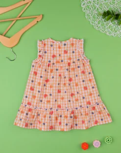 Prenatal Vestiti E Completi-Abito Bimba Vichy "Fruit”