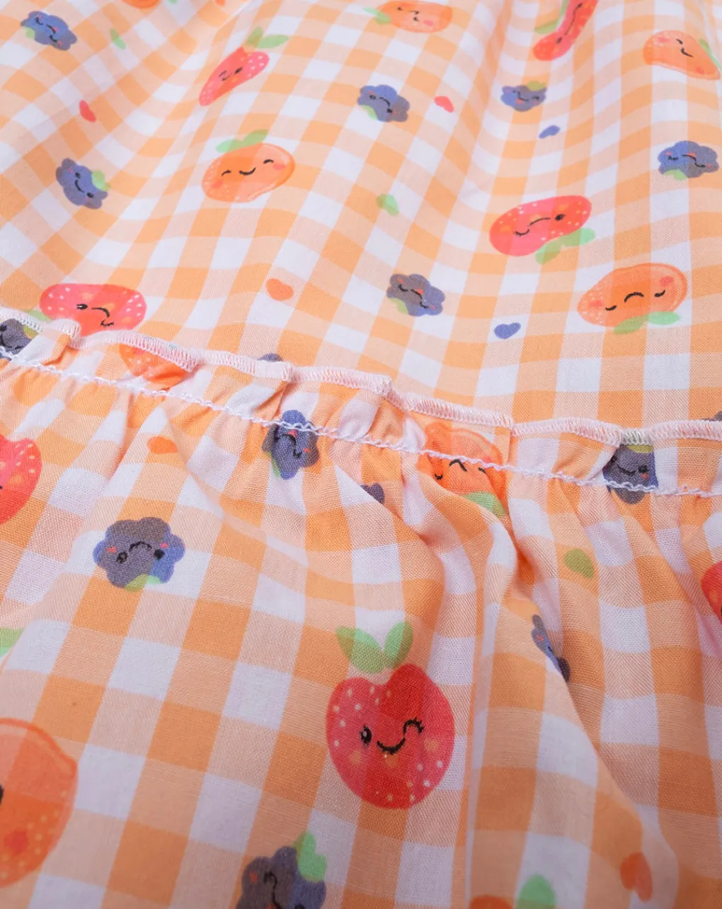 Prenatal Vestiti E Completi-Abito Bimba Vichy "Fruit”