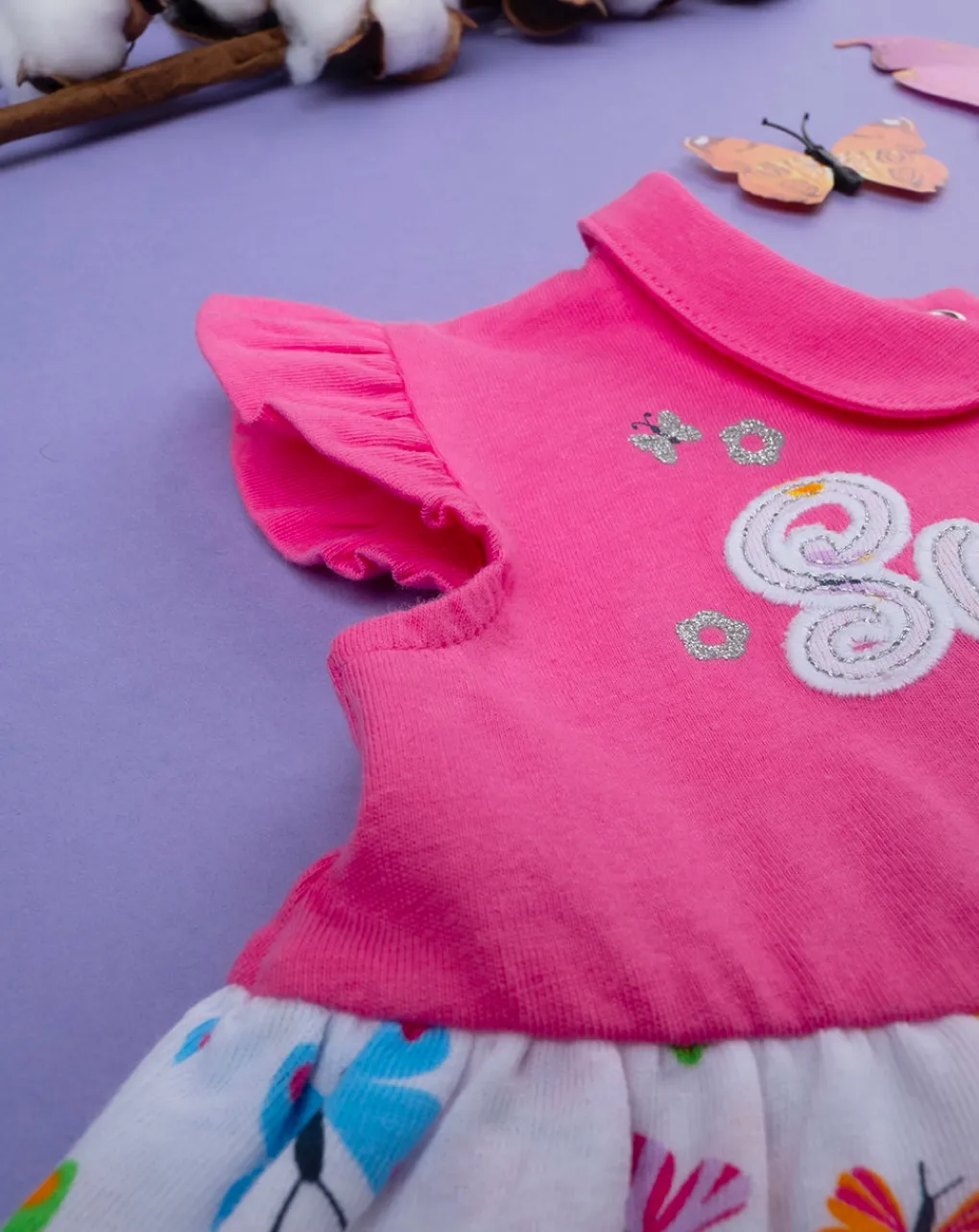 Prenatal Abiti Completi E Tutine-Abito Neonata In Jersey Con Balze