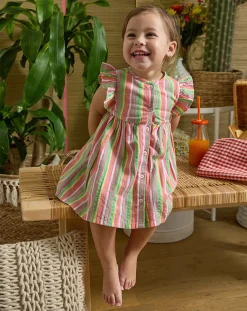Prenatal Vestiti E Completi-Abito Rigato Sorbet Bimba