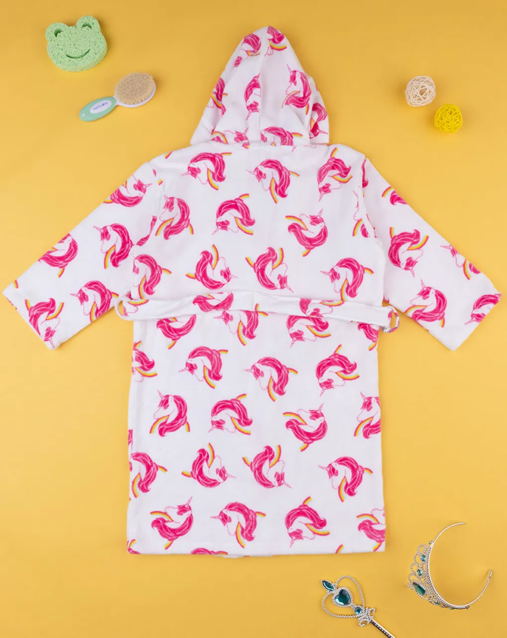 Prenatal Accessori Bambina-Accappatoio Bambina Unicorni In Ciniglia