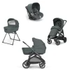 Inglesina Trio E Duo-Aptica System Quattro Colore Emerald Green Con Seggiolino Auto Cab + Telaio Litio -