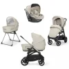 Inglesina Trio E Duo-Aptica System Quattro Colore Cashmere Beige Con Telaio Nero E Seggiolino Auto Cab