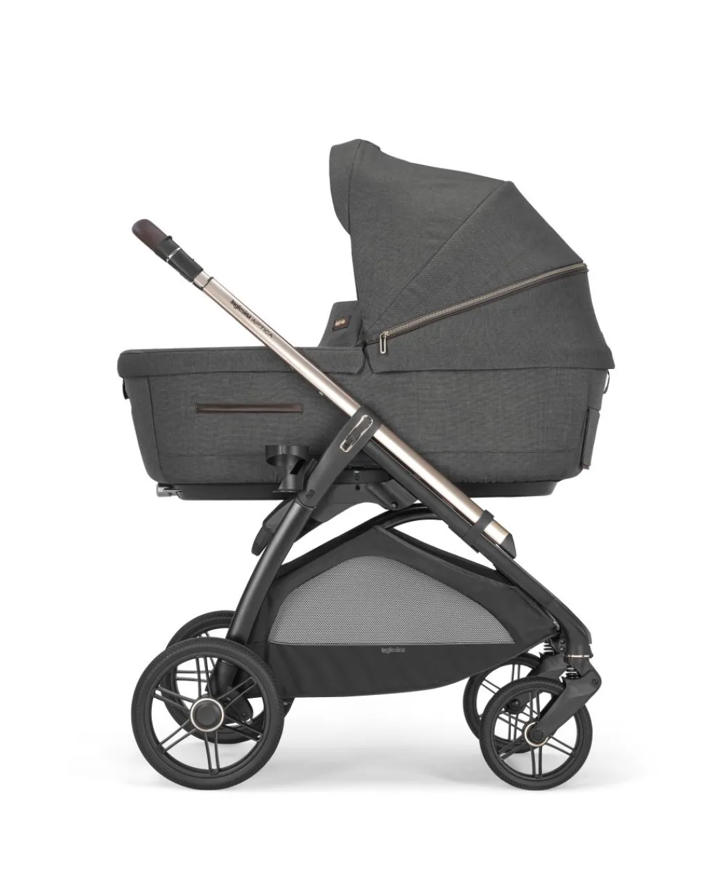 Inglesina Trio E Duo-Aptica System Quattro Colore Velvet Grey Con Seggiolino Auto Cab + Telaio Palladio -