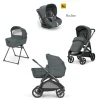 Inglesina Trio E Duo-Aptica System Quattro Colore Emerald Green Con Seggiolino Auto Darwin Infant Recline + Telaio Litio -