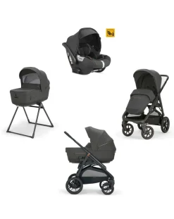 Inglesina Trio E Duo-Aptica Xt System Quattro Con Seggiolino Darwin E Telaio - Colore Magnet Grey -