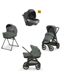 Inglesina Trio E Duo-Aptica Xt System Quattro Con Seggiolino Darwin E Telaio - Colore Taiga Green -