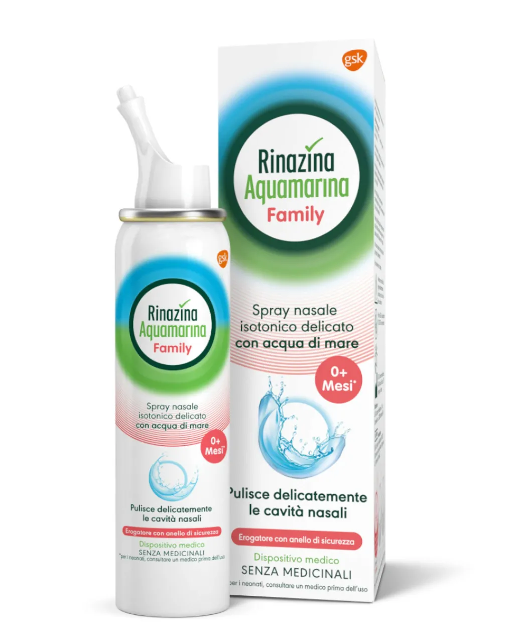 Rinazina Cura Naso Occhi E Orecchie-Aquamarina Spray Nasale Isotonico -