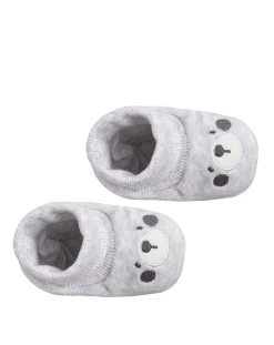 Prenatal Scarpine E Calze-Babbucce In Ciniglia Con Orso