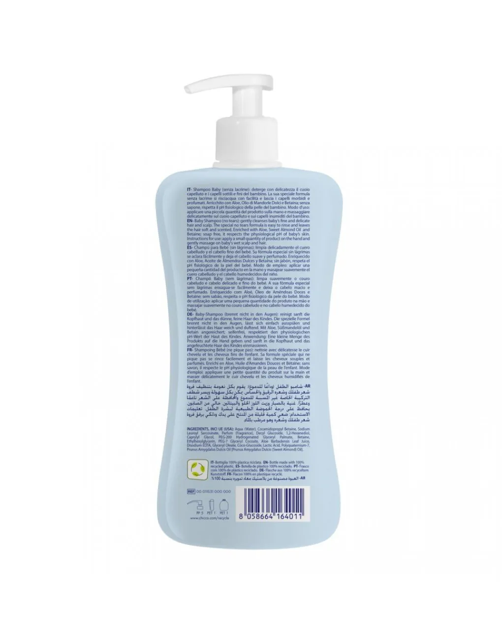 Chicco Saponi E Bagnoschiuma-Baby Shampoo Natural Sensation 500Ml -