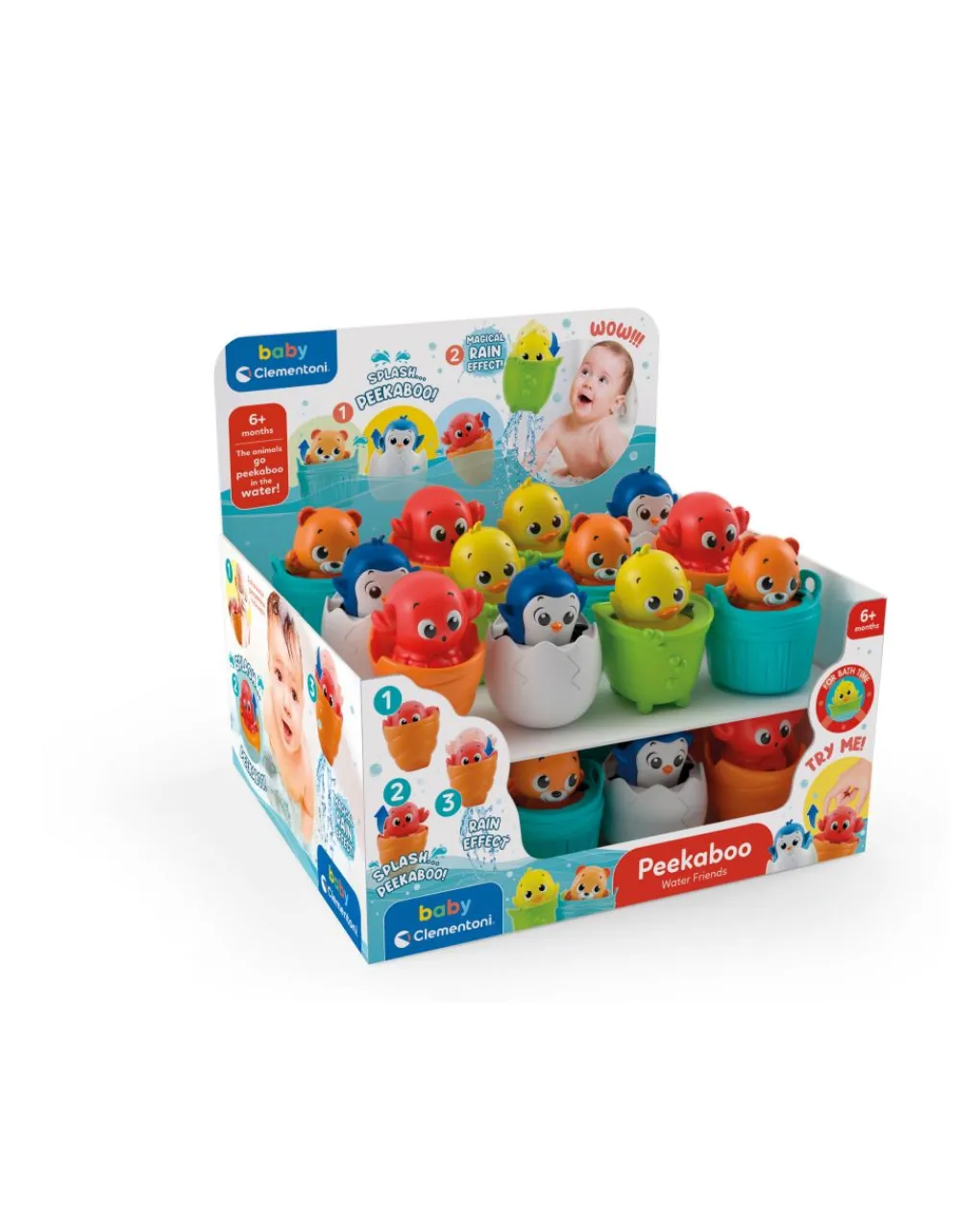 Baby Clementoni Giochi Primi Mesi-Babyclementoni - Peckaboo Water Friends