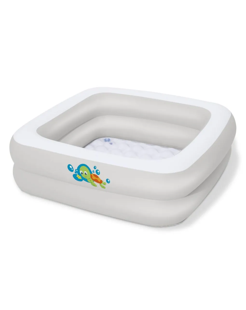 Bestway Secchielli E Giochi Mare-Bagnetto Baby Tub Quadrato Con Fondo Gonfiabile 86X86X25 Cm. Adatto Ai Box Doccia -