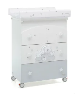Foppapedretti Cassettiere Fasciatoio-Bagnetto Cassettiera Dolce Stella Bianco