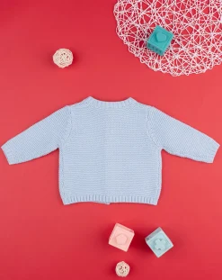 Prenatal Maglioni E Cardigan-Basico Cardigan Bimbo Tricot Azzurro