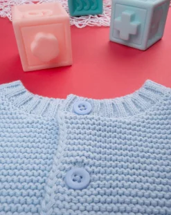 Prenatal Maglioni E Cardigan-Basico Cardigan Bimbo Tricot Azzurro