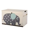 3 sprouts Complementi D'Arredo-Baule Porta Giochi Con Elefante