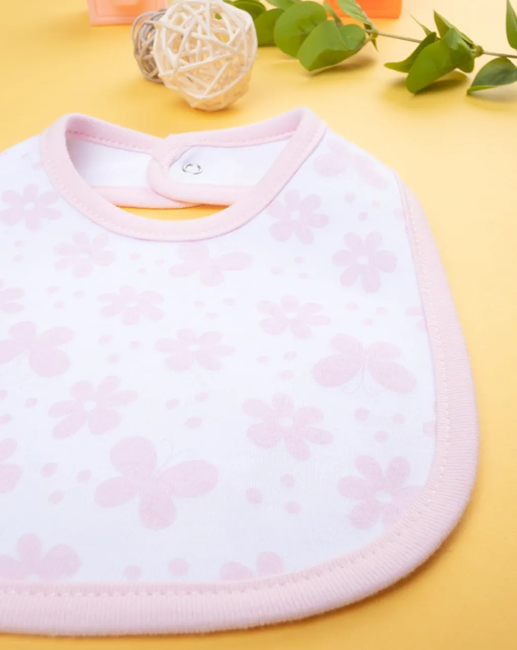 Prenatal Bavaglini-Bavaglino Bimba Fiori Rosa