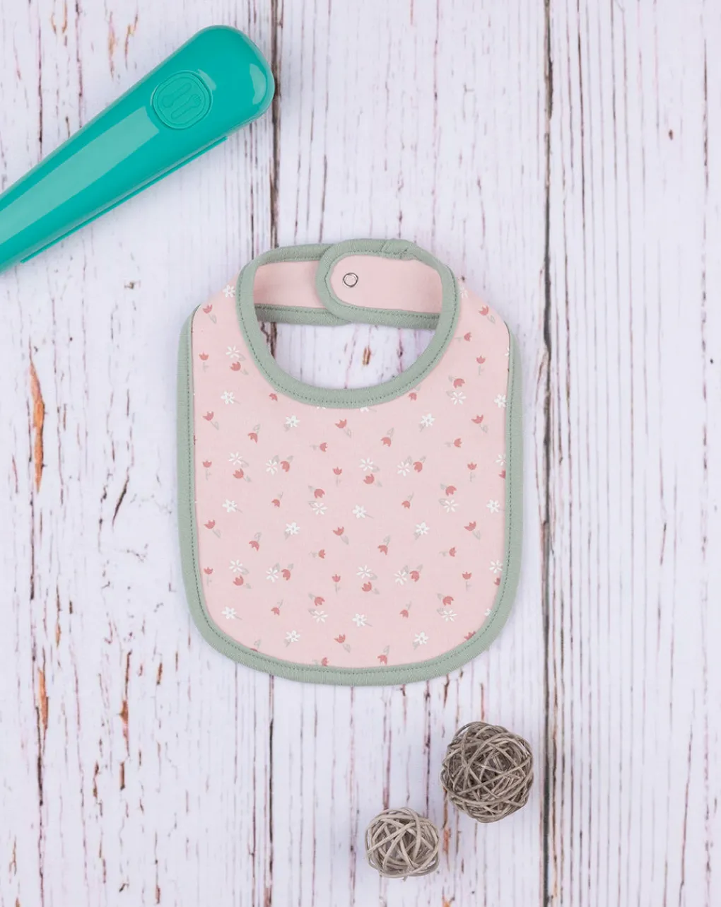 Prenatal Bavaglini-Bavaglino Bimba "Fiori” Rosa
