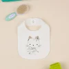 Prenatal Bavaglini-Bavaglino Bimba "Gattino” Bianco