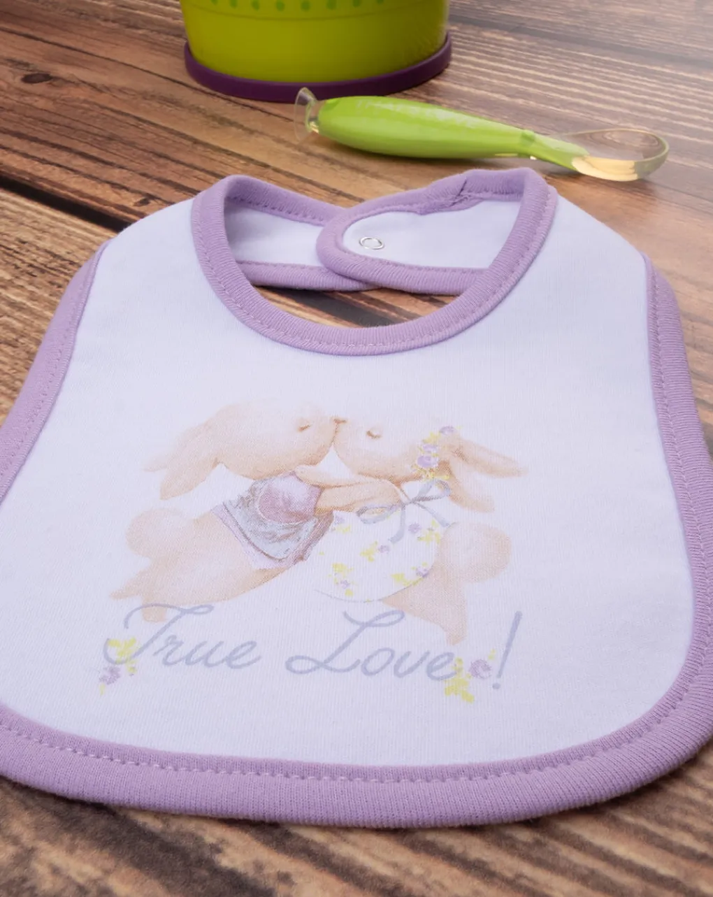 Prenatal Bavaglini-Bavaglino Bimba Lilla "Coniglietti”