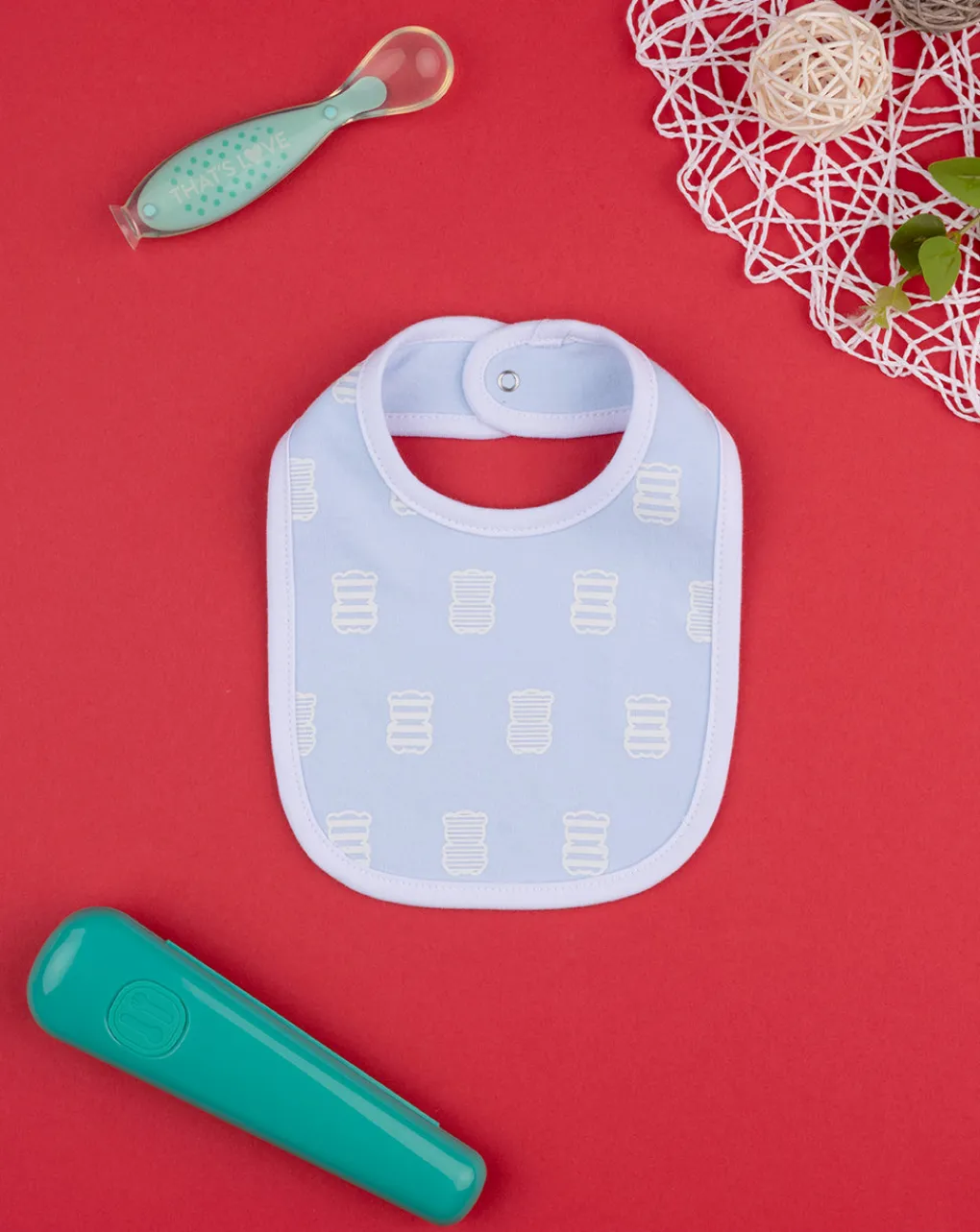 Prenatal Bavaglini-Bavaglino Bimbo Azzurro "Teddy”
