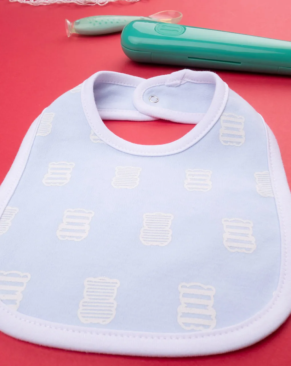 Prenatal Bavaglini-Bavaglino Bimbo Azzurro "Teddy”