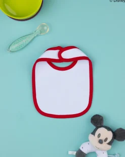Prenatal Bavaglini-Bavaglino Bimbo "Mickey Mouse” Rosso