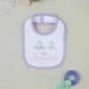 Prenatal Bavaglini-Bavaglino Neonata Lilla Con Scrita