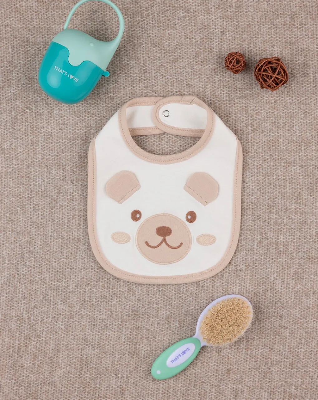 Prenatal Bavaglini-Bavaglino Unisex Animal Beige
